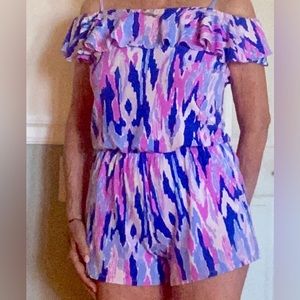 Lilly Pulitzer short romper XS. Fits 2-4